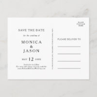 Klassisches Minimalistisches Foto Save the Date Po