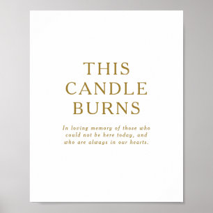 Klassisches Minimalistisches Gold Dieses Kerzensch Poster