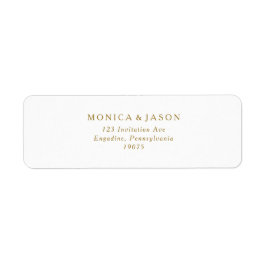 Klassisches Minimalistisches Gold-Rücksendezeichen