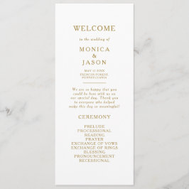 Klassisches Minimalistisches Hochzeitsprogramm Programm