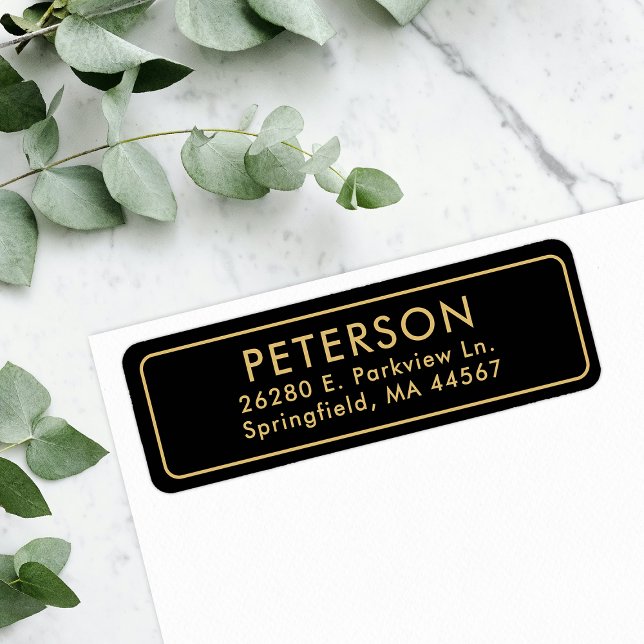 Klassisches minimalistisches Rücksendeadressetiket (Von Creator hochgeladen)