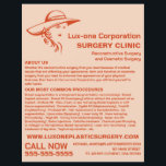 Klassisches Modell, plastischer Chirurg, plastisch Flyer<br><div class="desc">Klassisches Modell,  plastischer Chirurg,  Flyer für die Werbung in Plastik-Operationen durch den Visitenkartenladen.</div>