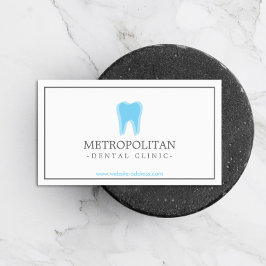 Klassisches Modern Dentist Tooth Logo auf Weiß Visitenkarte