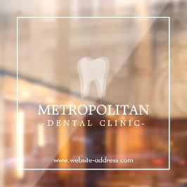 Klassisches Modern Dentist Tooth Logo Fensteraufkleber