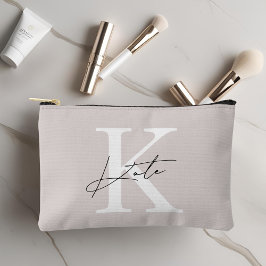 Klassisches Modern Monogram Bridesmaid-Geschenk Zubehörtasche