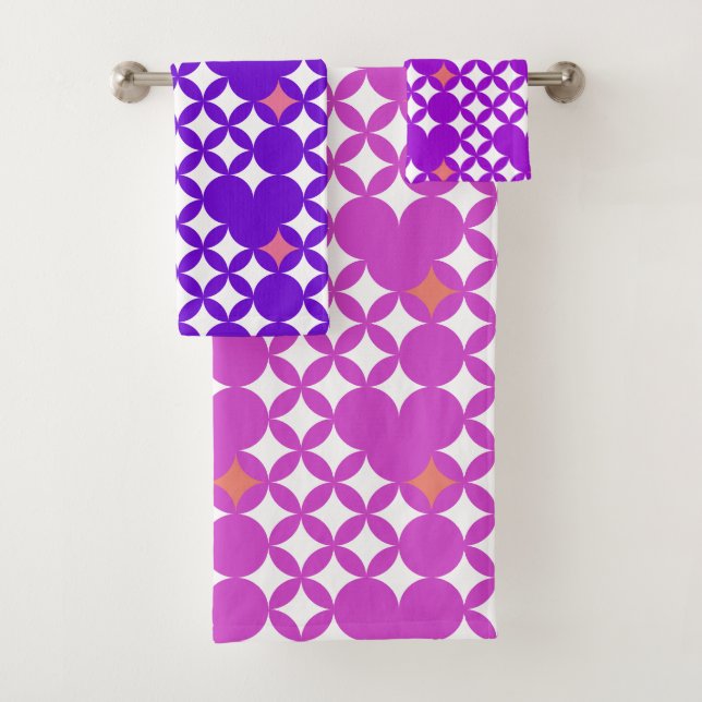 Klassisches modernes ästhetisches Starry Pattern L Badhandtuch Set (Insitu)