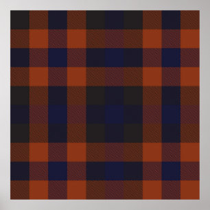 Klassisches modernes Kariertes Tartan Nahtloses Mu Poster