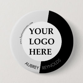Klassisches, modernes Schwarz-Weiß-Logo Button