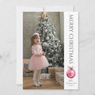 Klassisches modernes Weihnachtsfoto Feiertagskarte