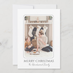 Klassisches modernes Weihnachtsfoto Feiertagskarte