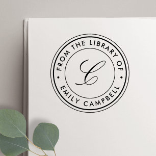 Klassisches Monogramm aus der Bibliothek von Exlib Permastempel