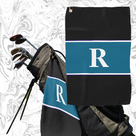 Klassisches Monogramm Blockfarbengeschenk für Golf Golfhandtuch