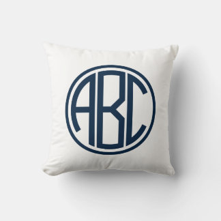 Klassisches Monogramm-Dekokissen Kissen