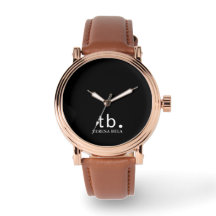 Klassisches Monogramm Elegantes Minimal Schwarz un