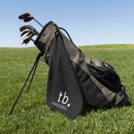 Klassisches Monogramm | Elegantes Minimalistisches Golfhandtuch