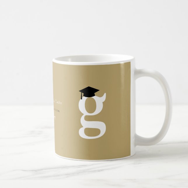 Klassisches Monogramm 'G' Absolventen Barett Minim Kaffeetasse (Rechts)
