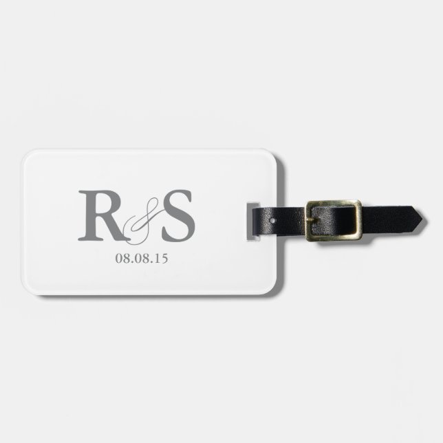 Klassisches Monogramm | Gepäckanhänger (Vorderseite horizontal)