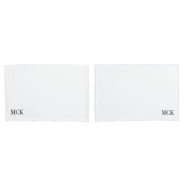 Klassisches Monogramm-kundenspezifischer Kissenbezug (Vorderseite-Set)