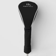 Klassisches Monogramm Minimal Schwarz und Weiß Ele