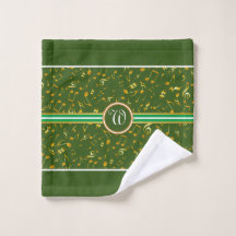 Klassisches Monogramm mit Gold-Musiknoten auf GREE