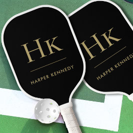 Klassisches Monogramm Pickleball Schläger