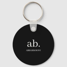 Klassisches Monogramm Schwarz-Weiß-Minimal-Design