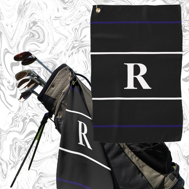 Klassisches Monogramm Stilgeschenk für Golfer Golfhandtuch (Von Creator hochgeladen)