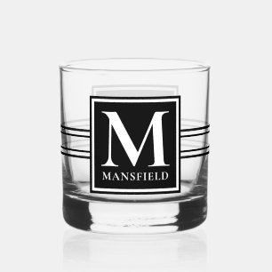 Klassisches Monogramm Whiskyglas