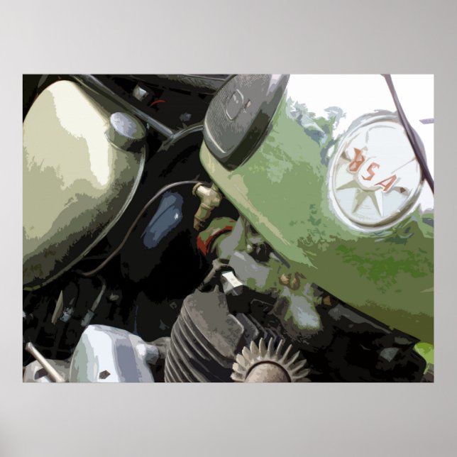 KLASSISCHES MOTORRAD 9 POSTER (Vorne)