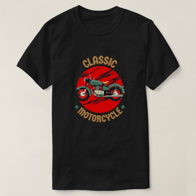 Klassisches Motorrad T-Shirt (Design vorne)