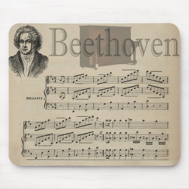 Klassisches Musik-Geschenk Beethovens für Mousepad (Vorne)