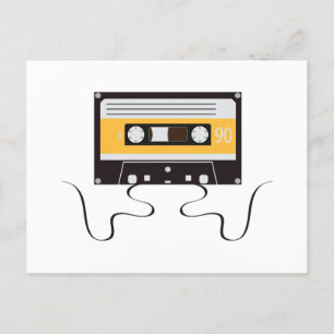Klassisches Musik-Kassettenband Vintage Retro 1980 Einladungspostkarte