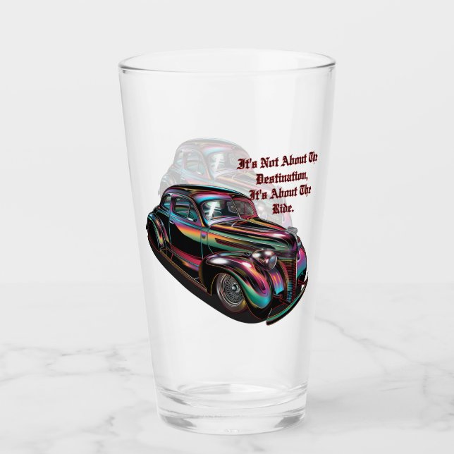 Klassisches Muskelauto Glas (Vorderseite)