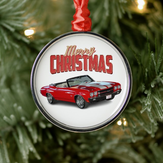 Klassisches Muskelauto Ornament Aus Metall (Baum)