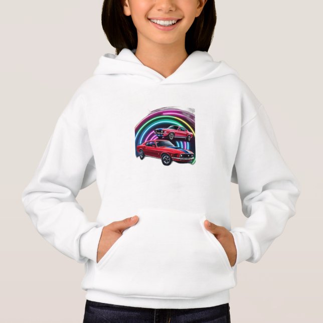 klassisches Muskelfahrzeug Hoodie (Vorderseite)