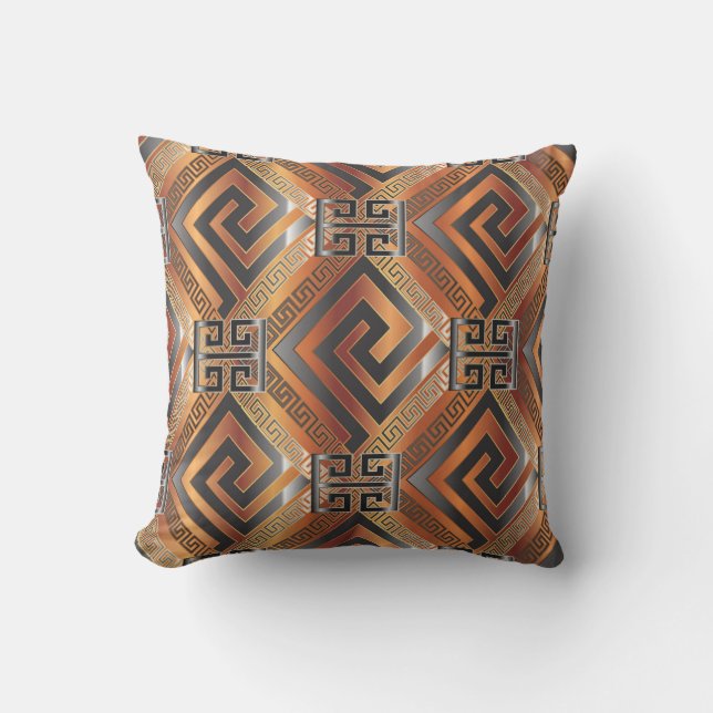 Klassisches Muster für Golden Oriental Design Kissen (Vorderseite)