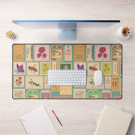Klassisches Muster Retro Design Briefmarke und Tic Schreibtischunterlage