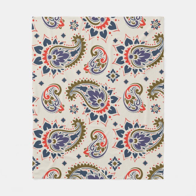 Klassisches, nahtloses Paisleydesign. Fleecedecke (Vorderseite)