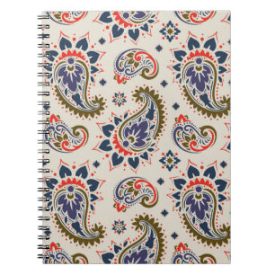 Klassisches, nahtloses Paisleydesign. Notizblock