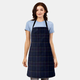 Klassisches Navy Blau Kariertes Weihnachten Schürze