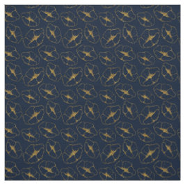 Klassisches Navyblau und Gold Stoff nahtloses Must