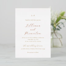 Klassisches neutrales Monogramm Elegante Hochzeit