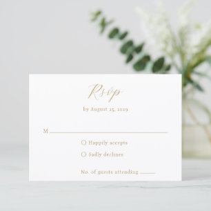 Klassisches neutrales Monogramm Elegante Hochzeit RSVP Karte