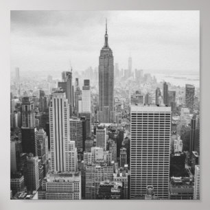 Klassisches New Yorker Schwarz-Weiß-Foto Poster