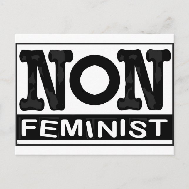 Klassisches nicht-feministisches Logo Postkarte (Vorderseite)