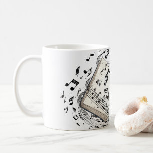 Klassisches Notenbuch Kaffeetasse