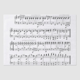 klassisches Notenpapier Seidenpapier