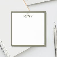 Klassisches Olivgrün Monogramm