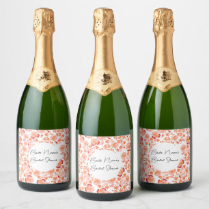 Klassisches Orange Floral Print Brautparty