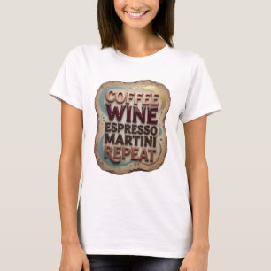 Klassisches Orange KAFFEE WEIN ESPRESSO MARTINI WI T-Shirt